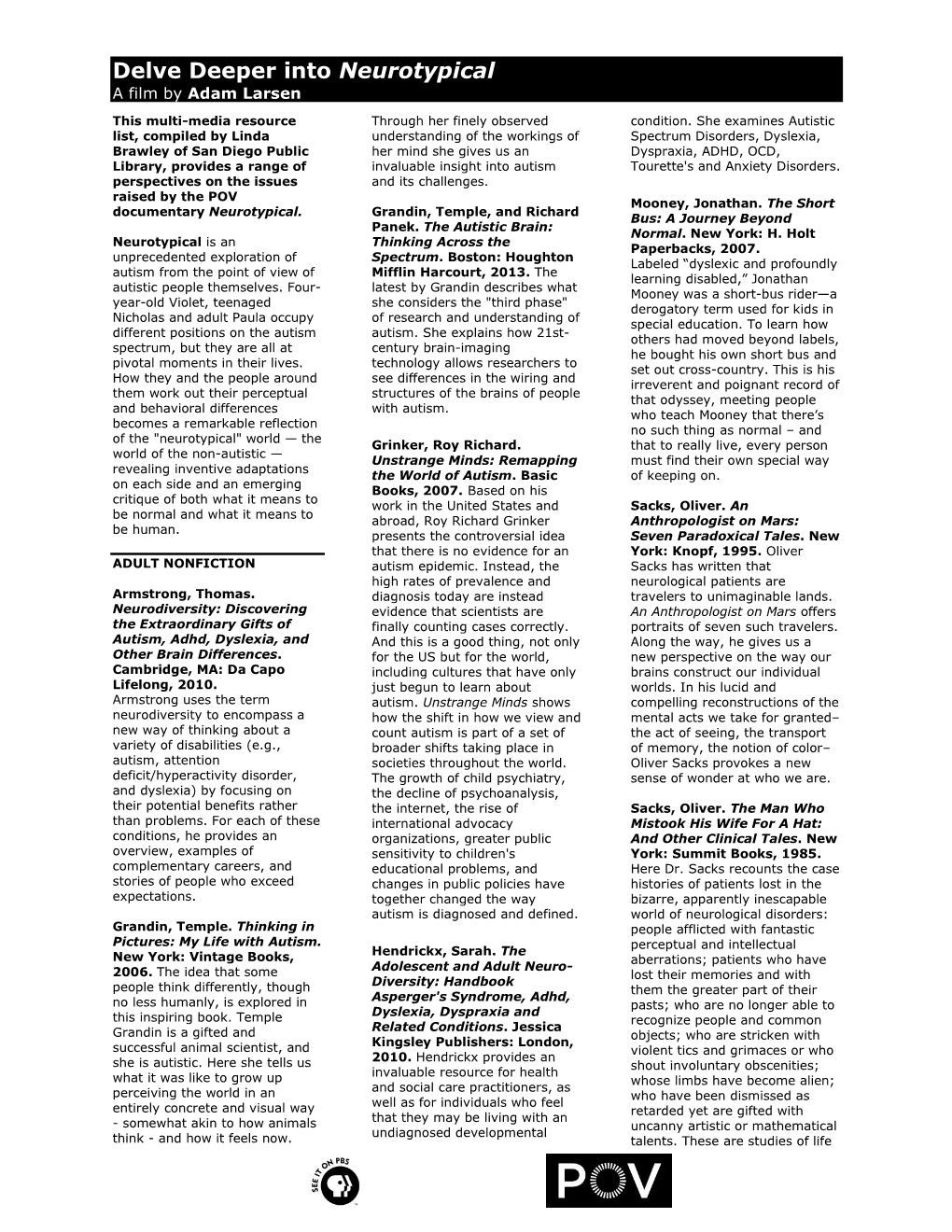 Download Reading List (PDF)