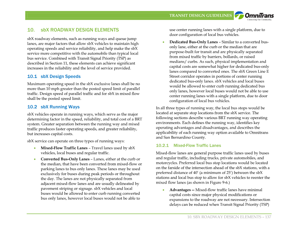 Transit Design Guidelines