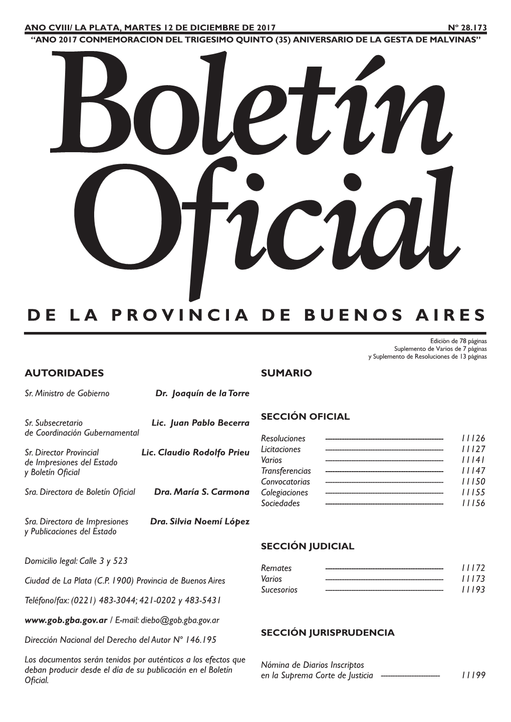 Boletin Oficial De La Provincia De Buenos Aires