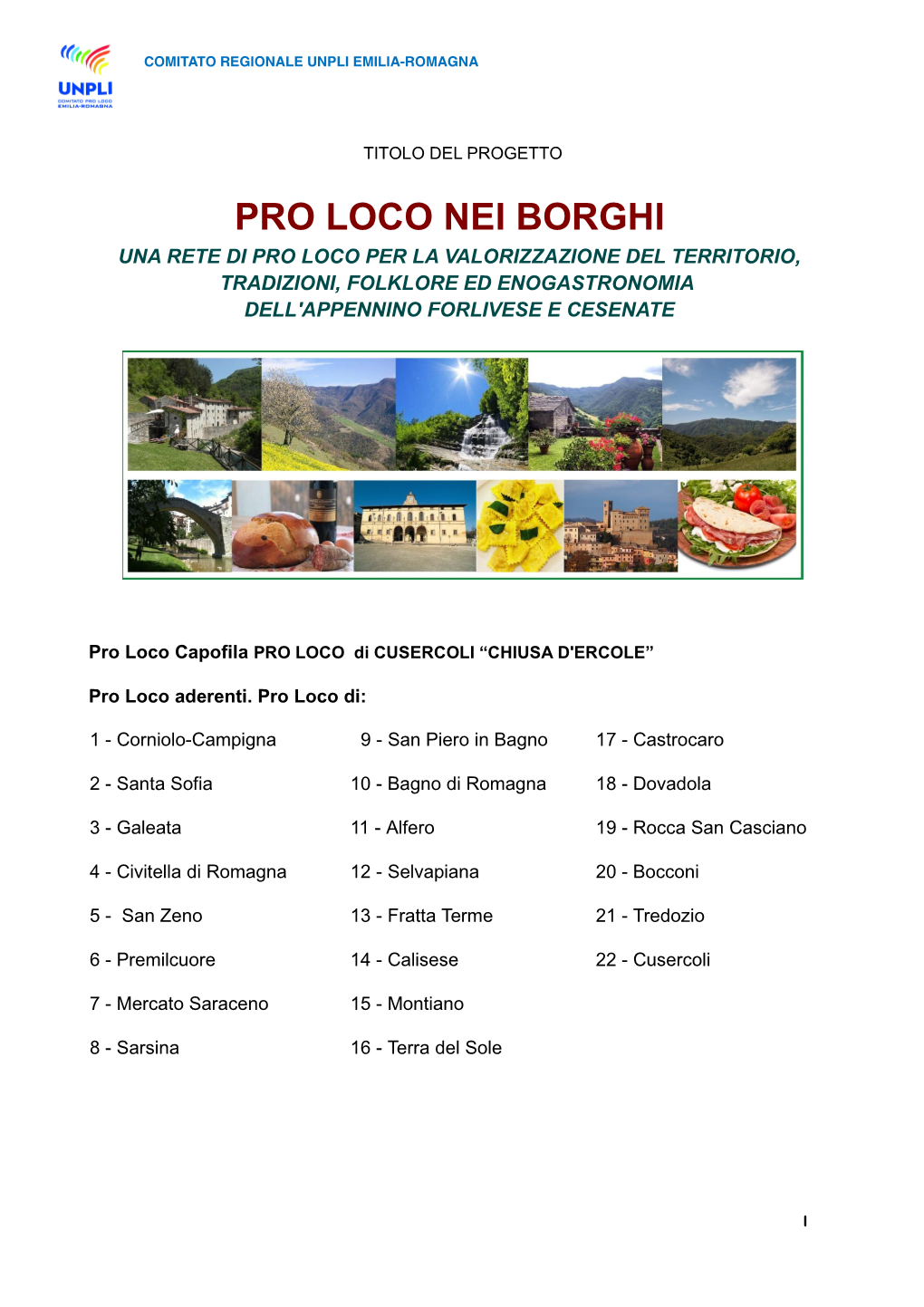 Pro Loco Nei Borghi Una Rete Di Pro Loco Per La Valorizzazione Del Territorio, Tradizioni, Folklore Ed Enogastronomia Dell'appennino Forlivese E Cesenate