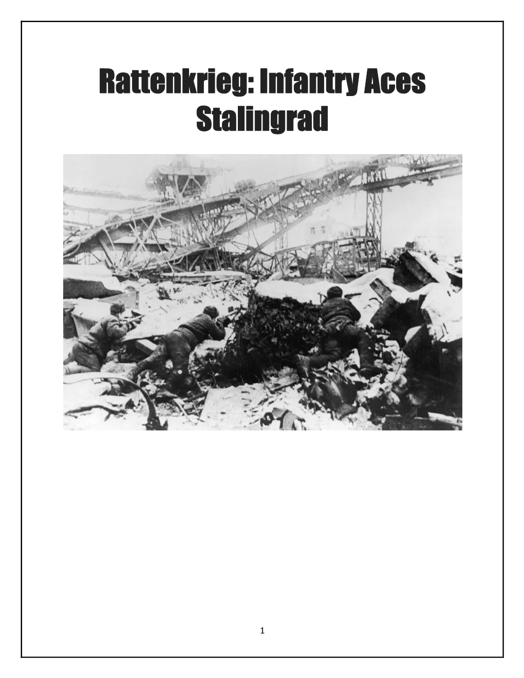 Rattenkrieg: Infantry Aces Stalingrad