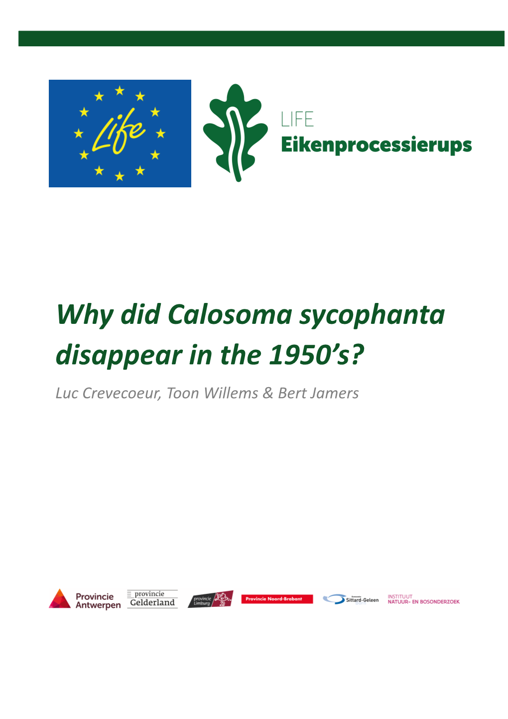 X Why Did Calosoma Sycophanta Disappear