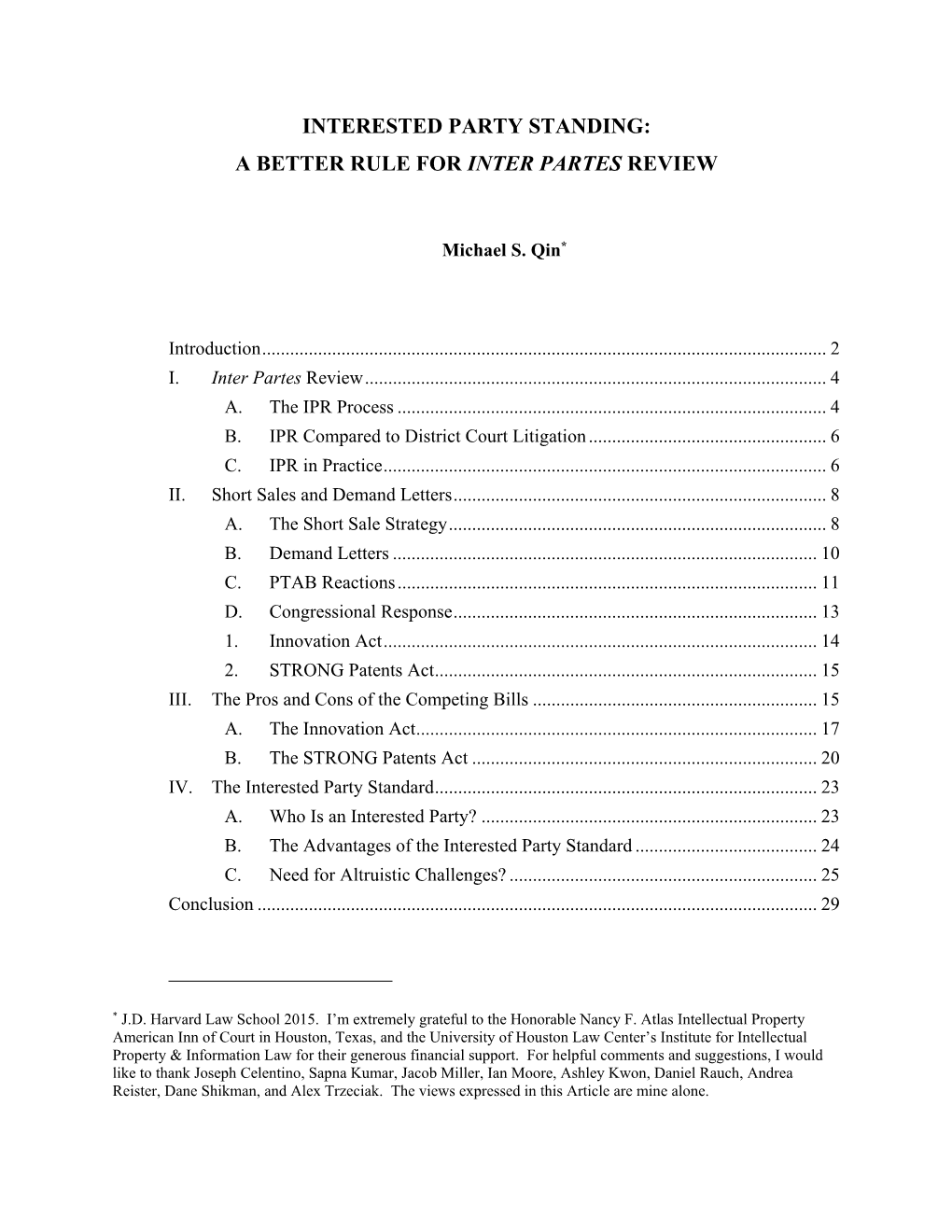 A Better Rule for Inter Partes Review