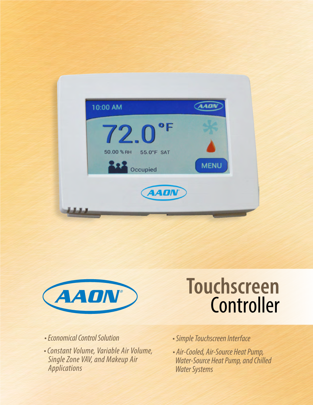 AAON Touchscreen Controller Applications