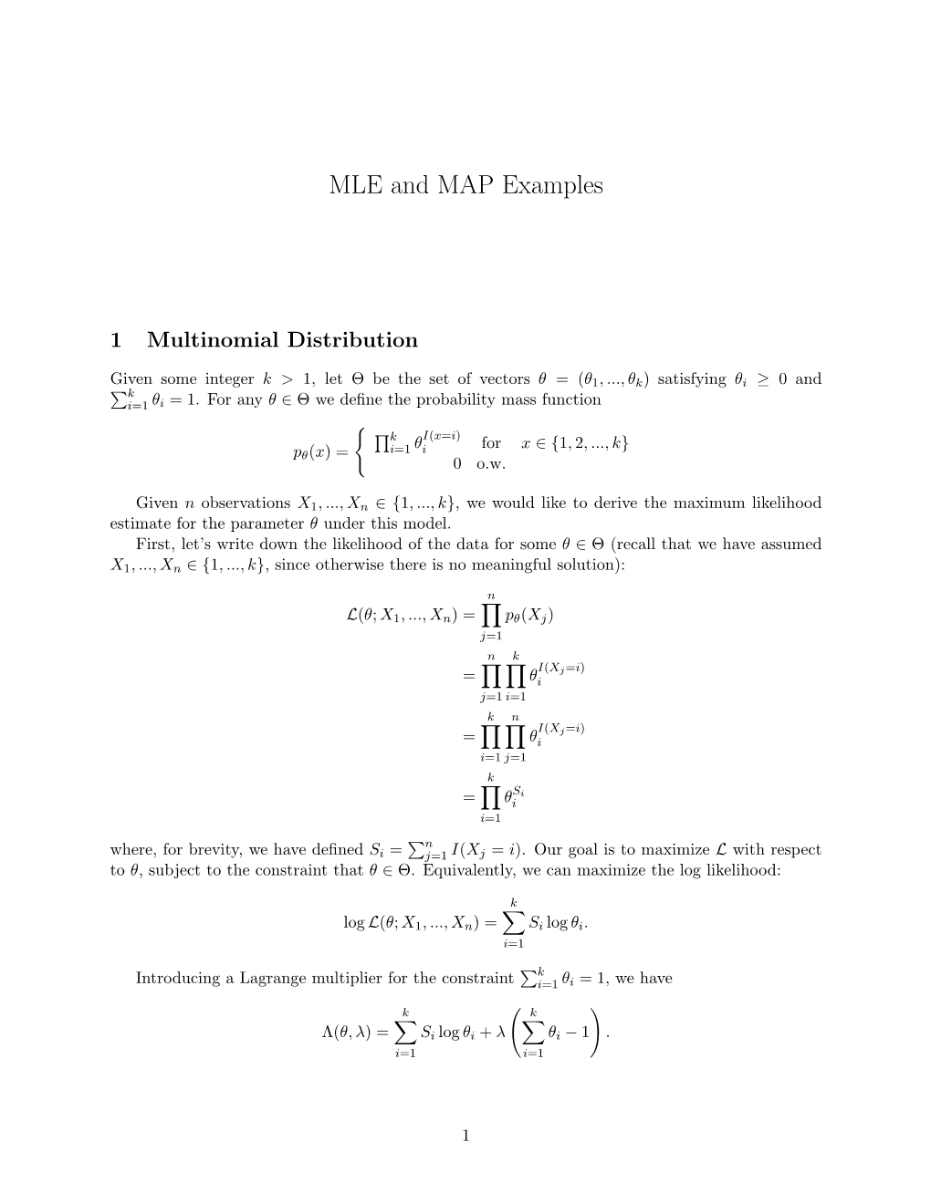 MLE and MAP Examples