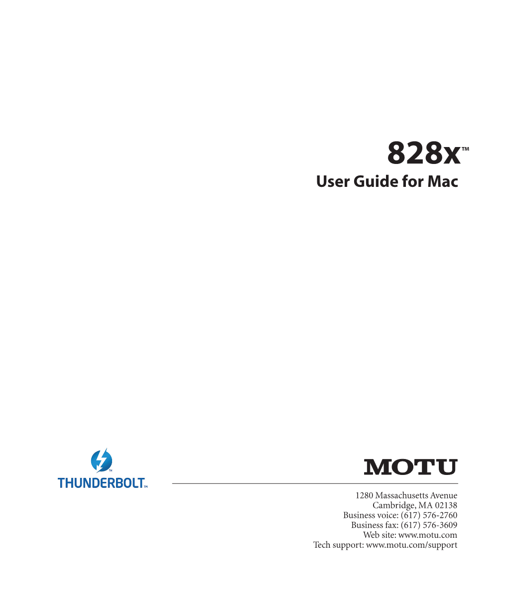 828X™ User Guide for Mac