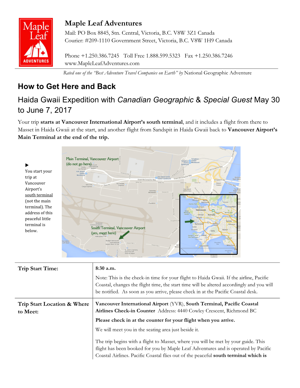 Maple Leaf Adventures How to Get Here and Back Haida Gwaii Expedition with Canadian Geographic & Special Guest May 30 To