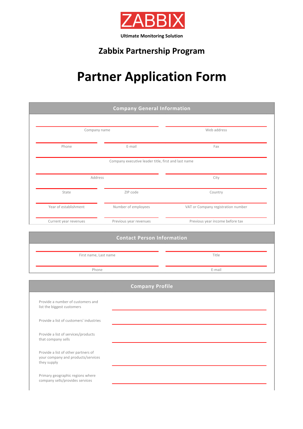 ZCT Application Form