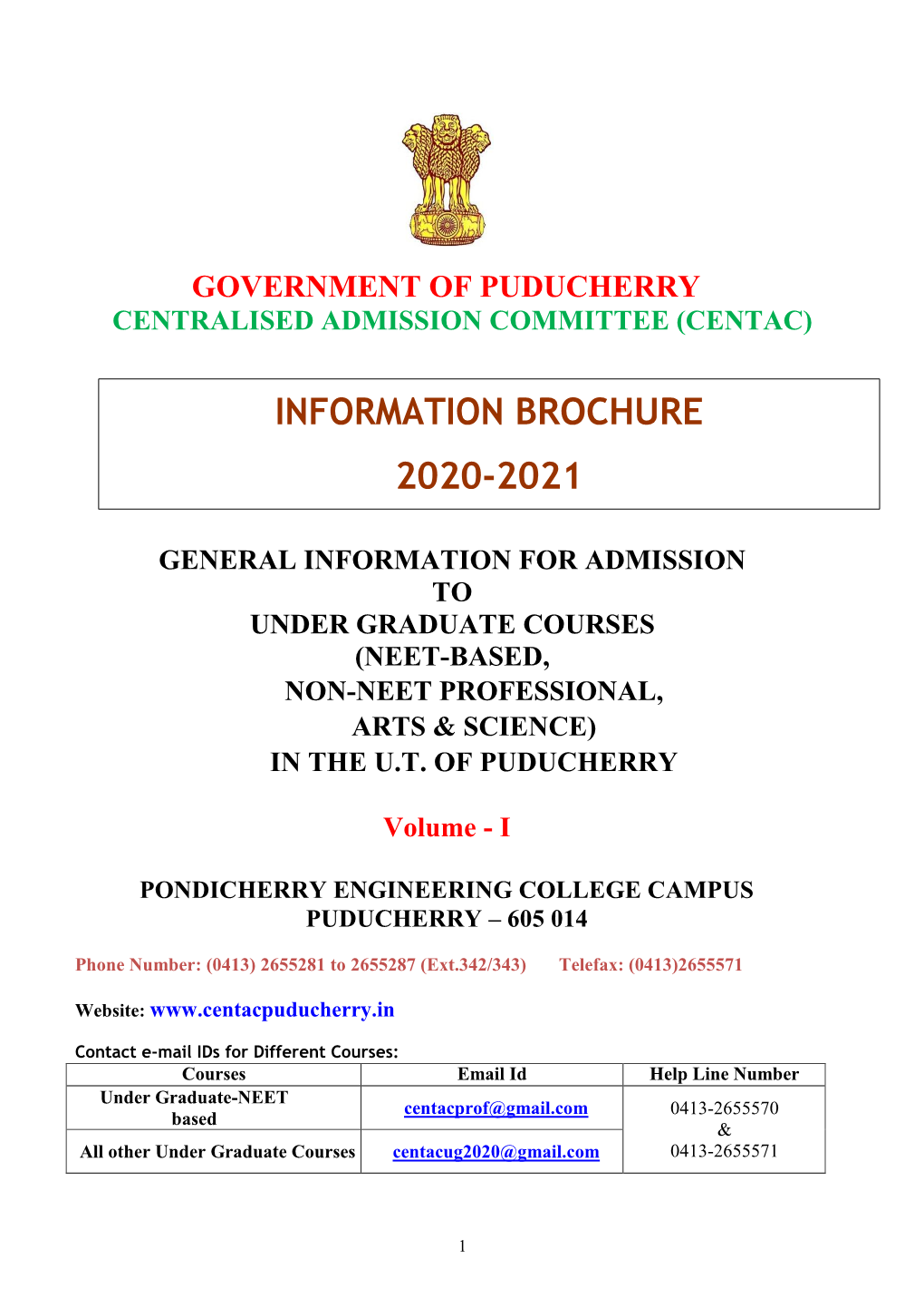 Information Brochure 2020-2021