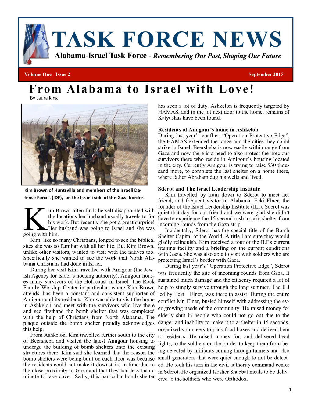 From Alabama to Israel with Love! by Laura King Has Seen a Lot of Duty