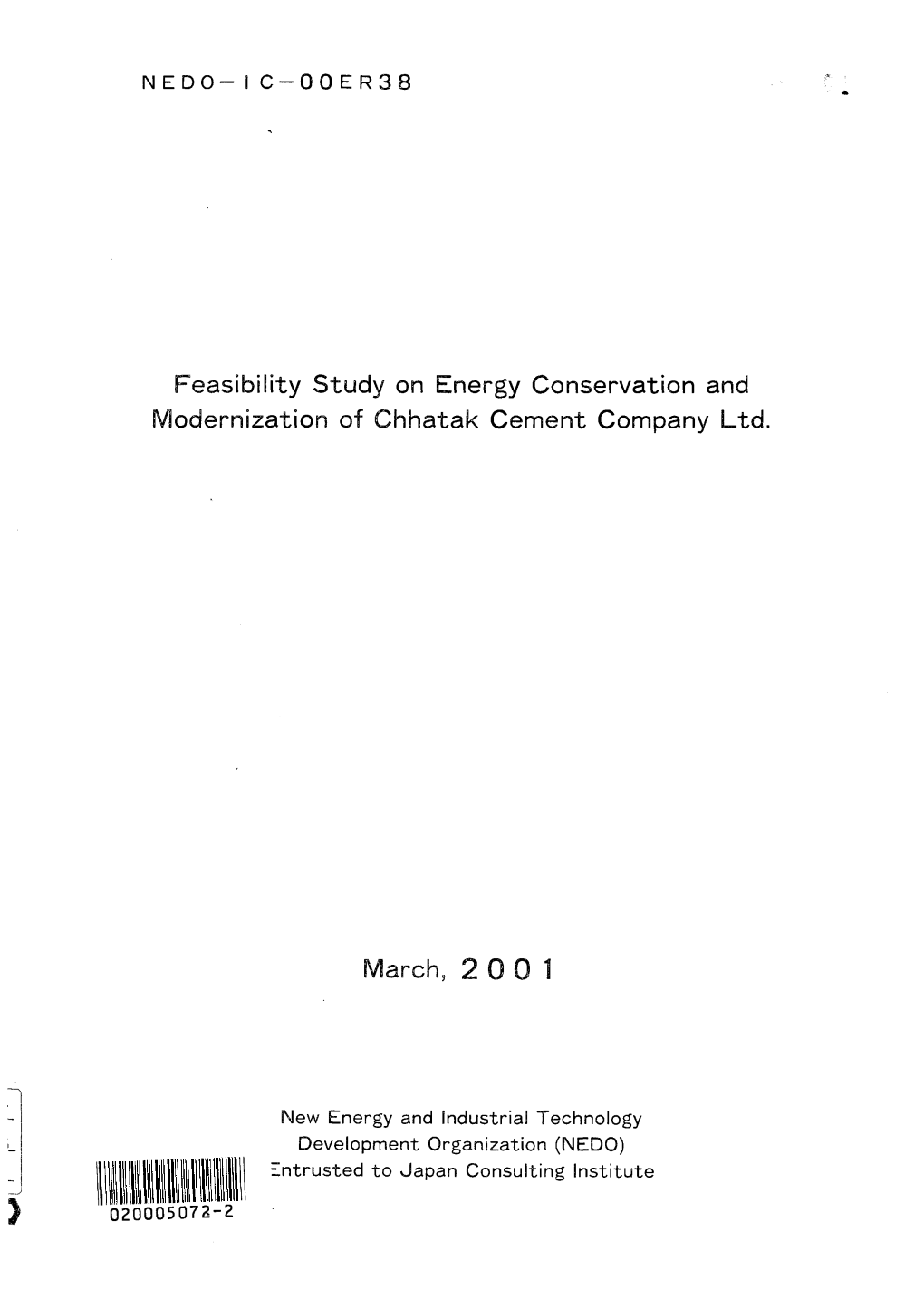 Feasibility Study on Energy Conservation and Modernization of Chhatak Cement Company Ltd