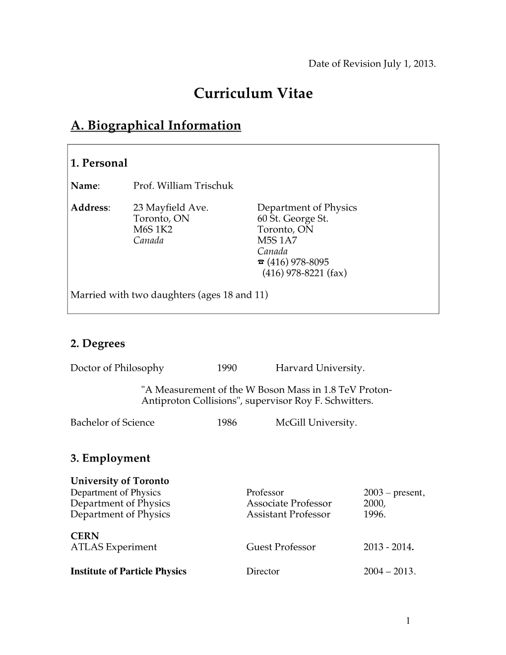 Curriculum Vitae