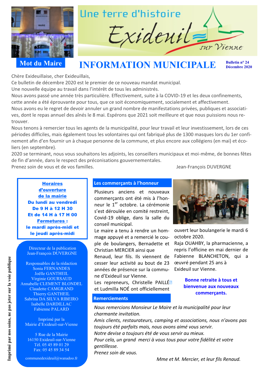 INFORMATION MUNICIPALE Bulletin N° 24