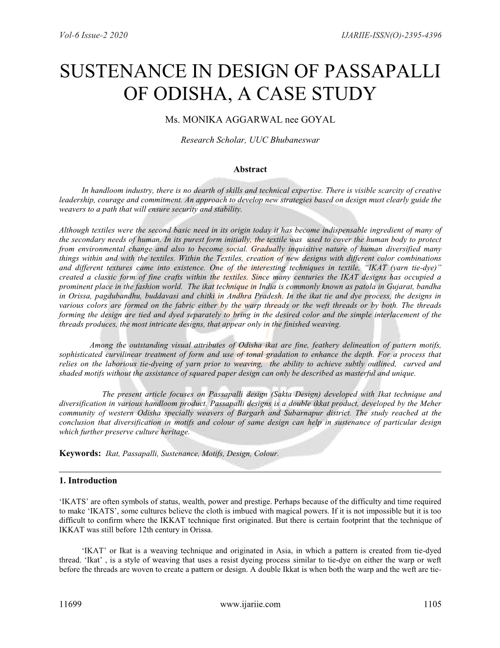 Sustenance in Design of Passapalli of Odisha, a Case Study