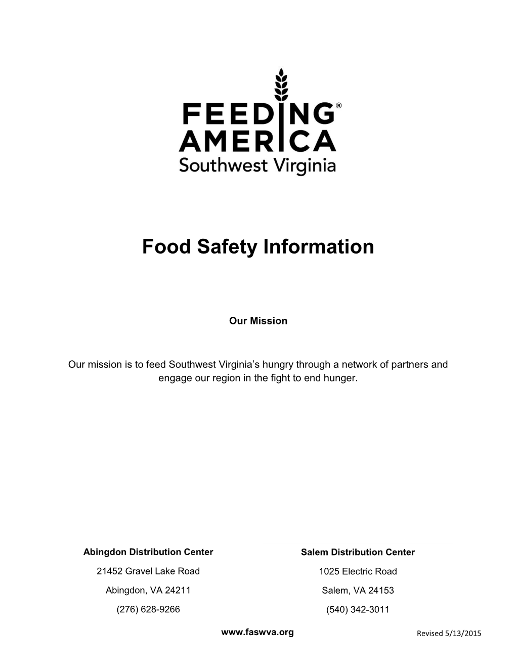 Food Safety Information-2015