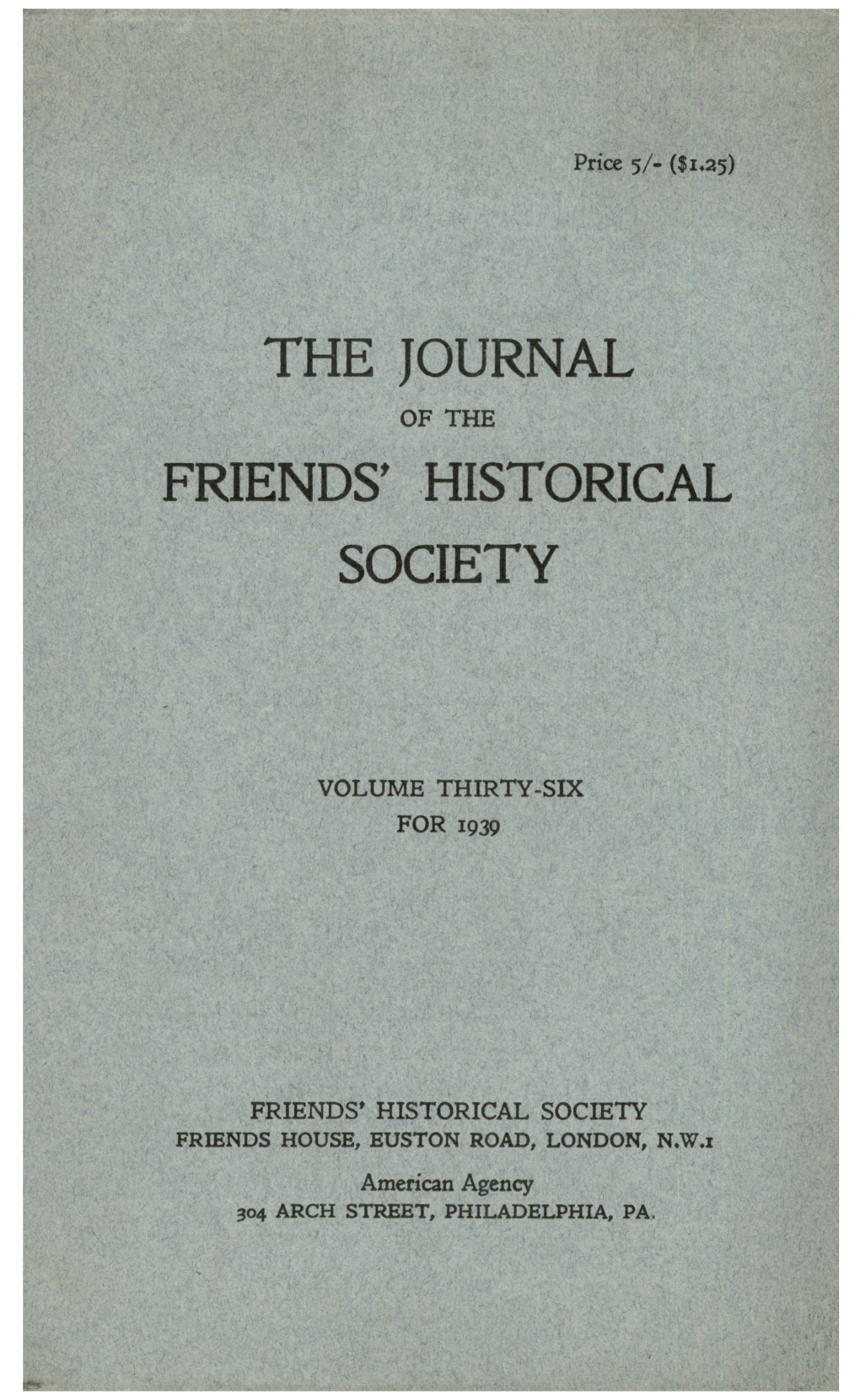 Of the Friends' Historical Society