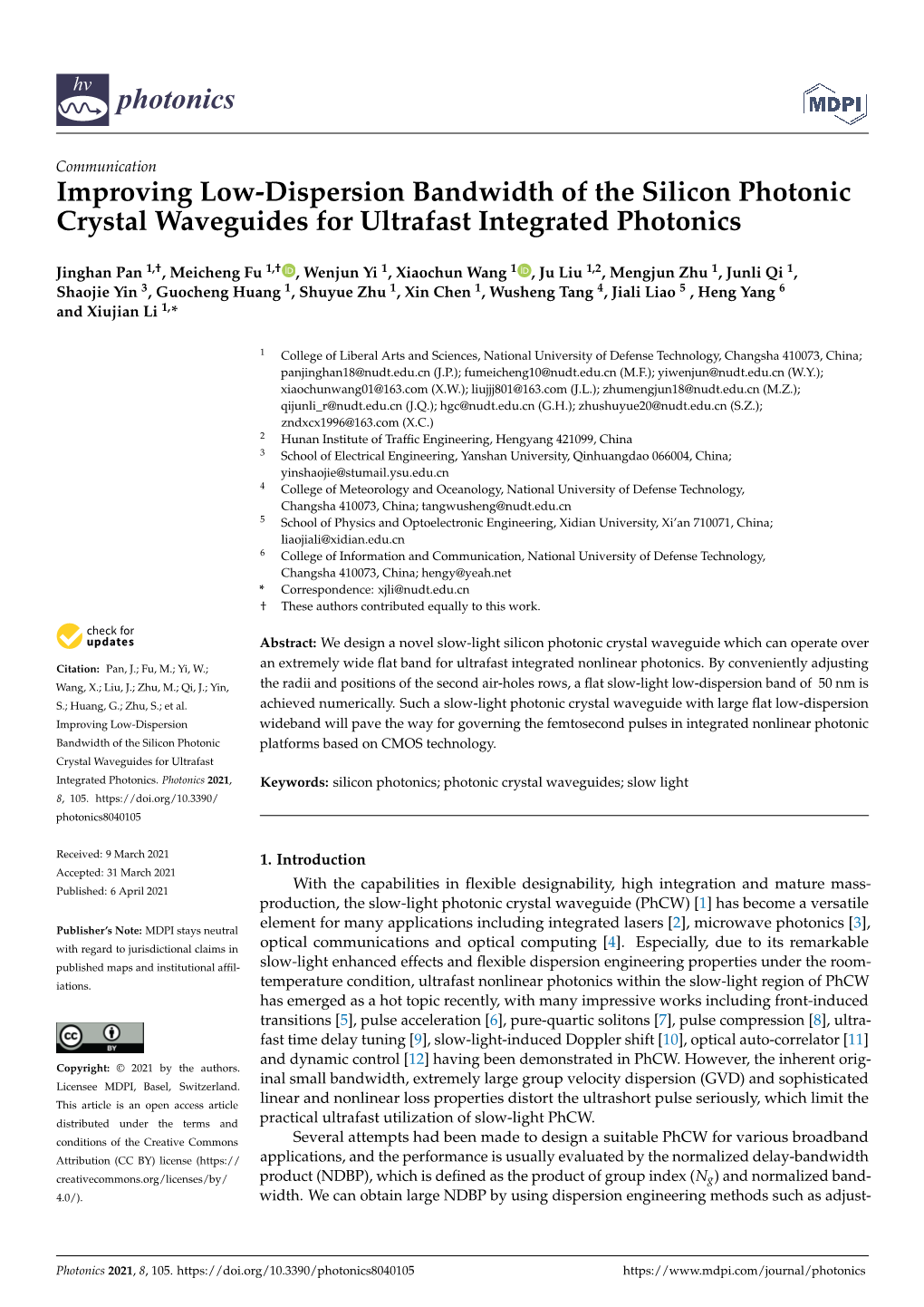 Improving Low-Dispersion Bandwidth of the Silicon Photonic Crystal Waveguides for Ultrafast Integrated Photonics