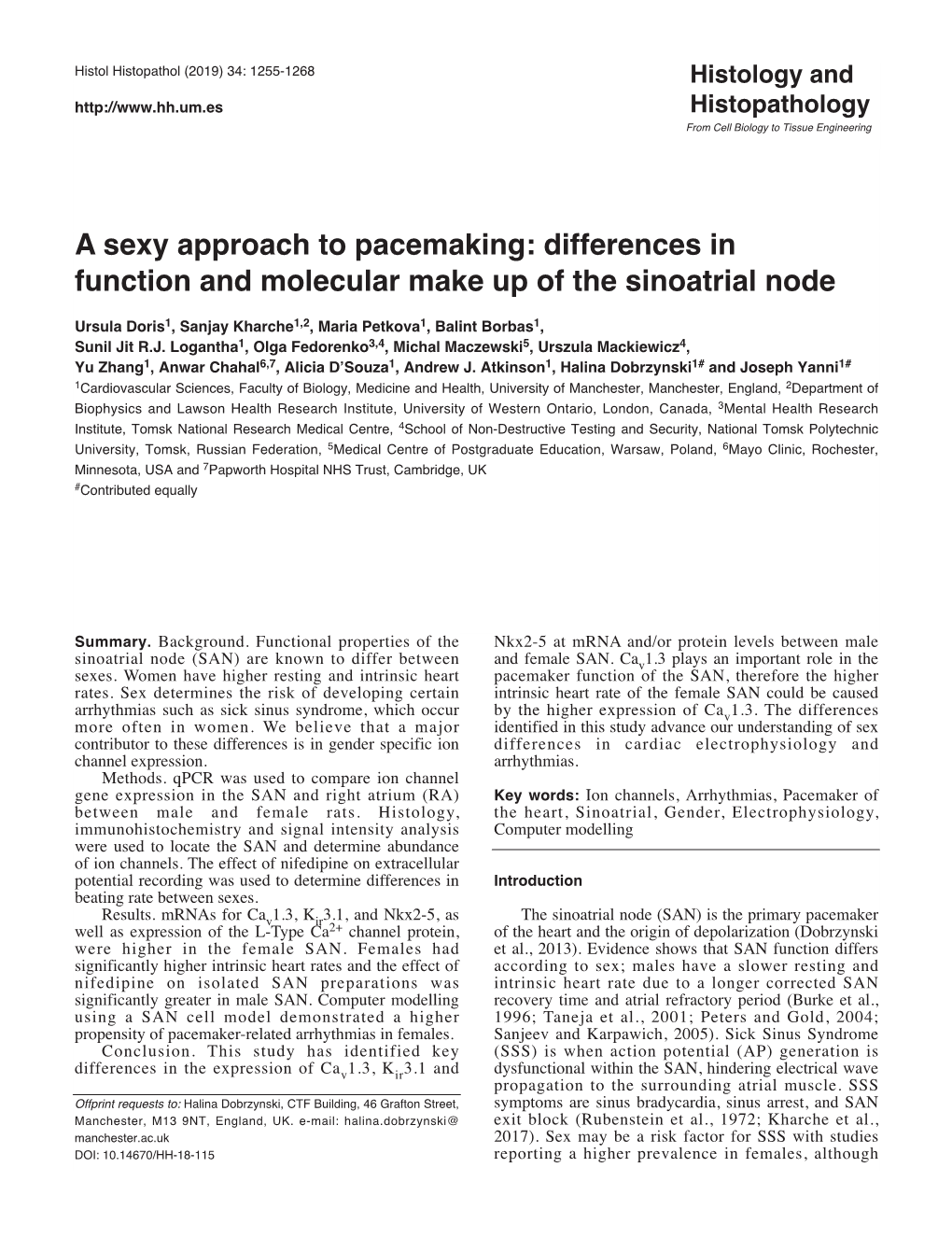 Histology and Histopathology