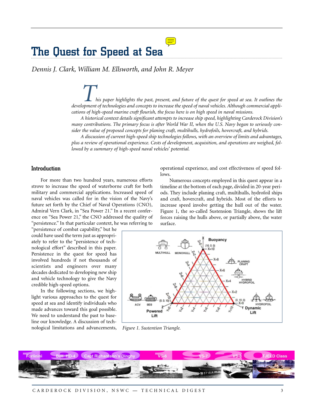 The Quest for Speed at Sea