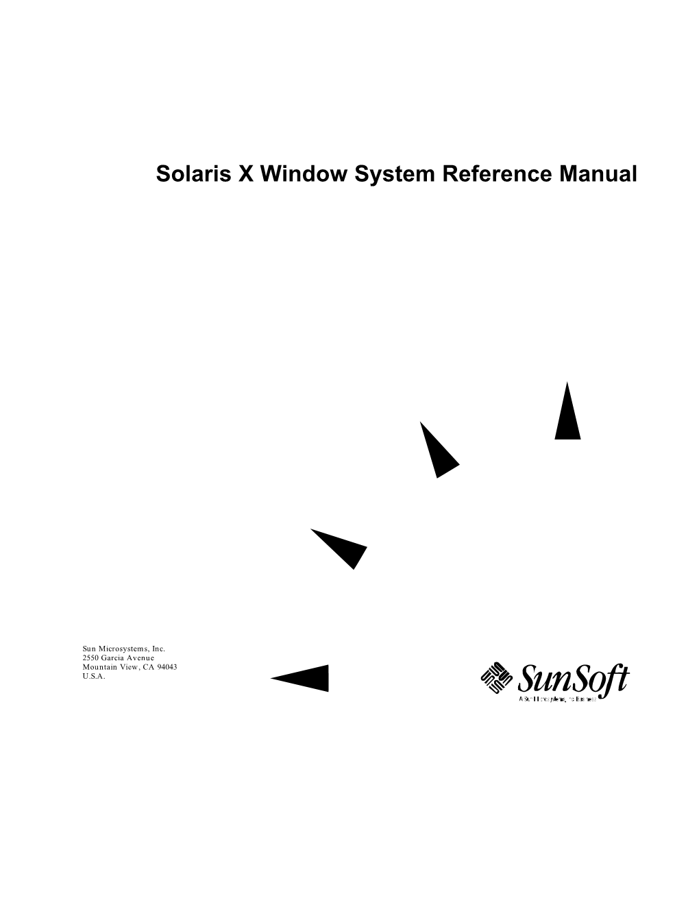 Solaris X Window System Reference Manual