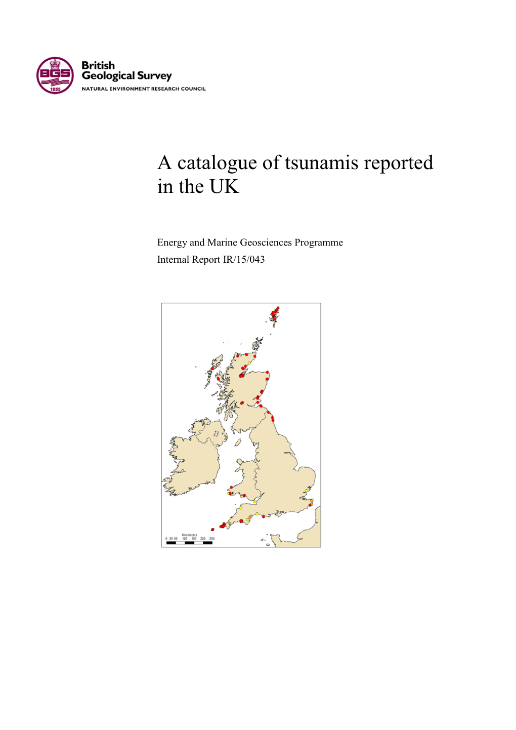 A Catalogue of Tsunamis Reported in the UK