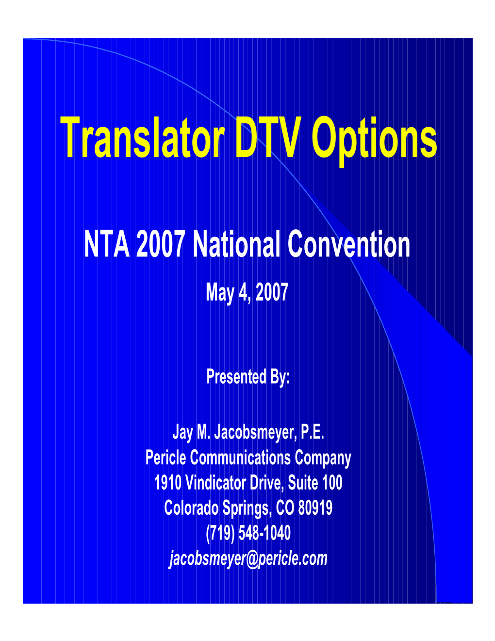 Translator DTV Options