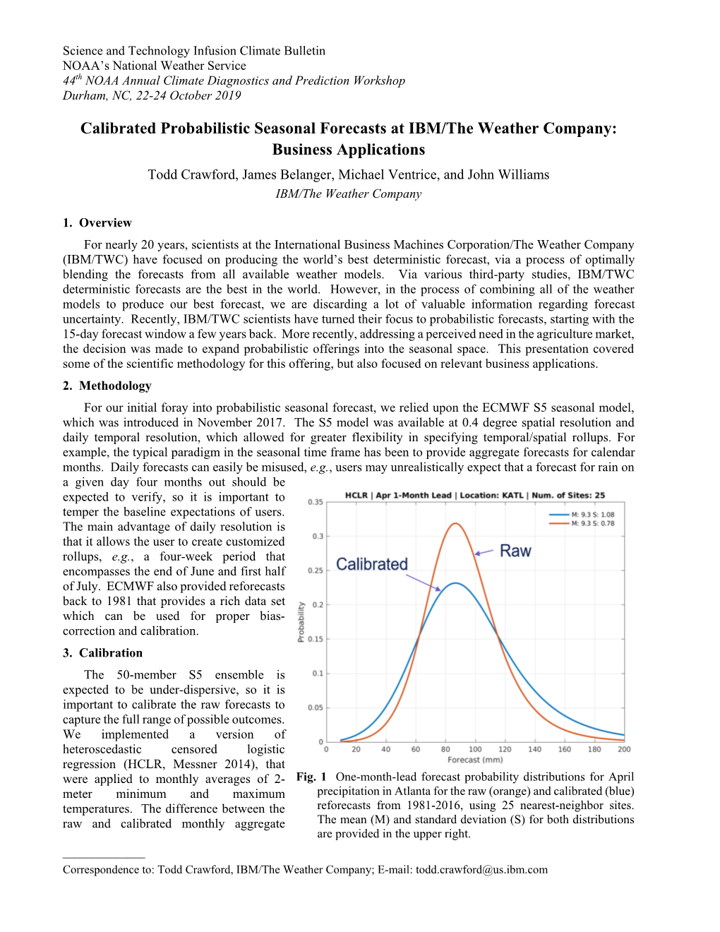 Calibrated Probabilistic Seasonal