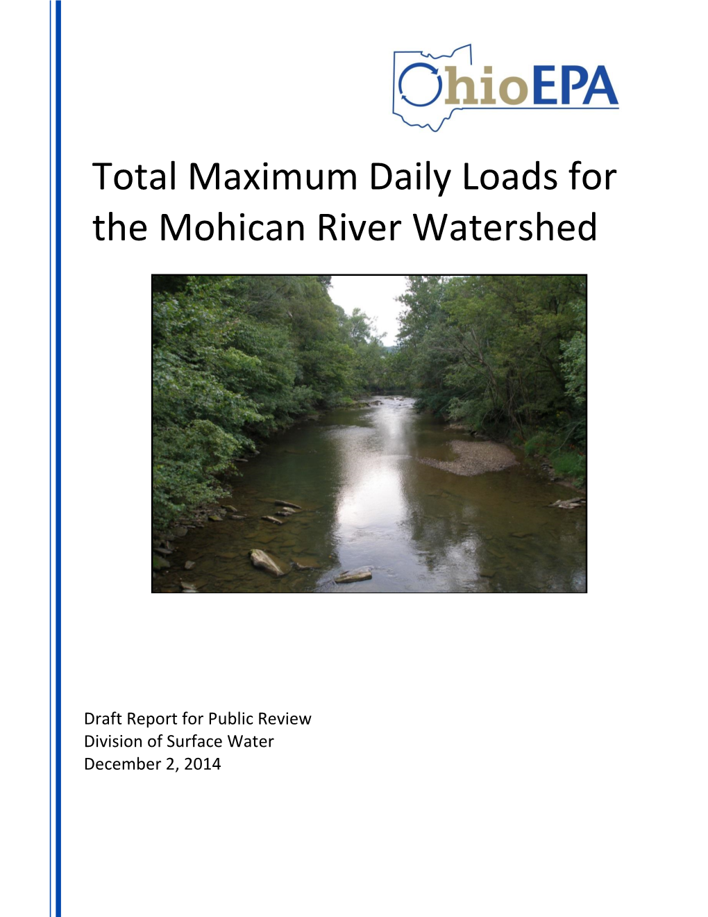 Total Maximum Daily Loads for the Mohican River Watershed