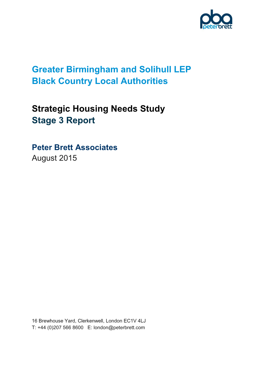 Greater Birmingham and Solihull LEP Black Country Local Authorities