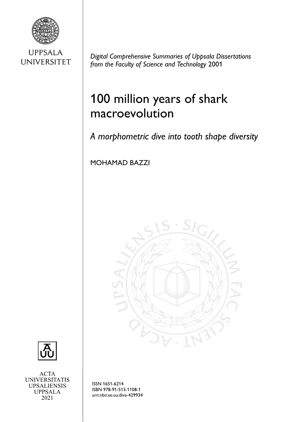 100 Million Years of Shark Macroevolution