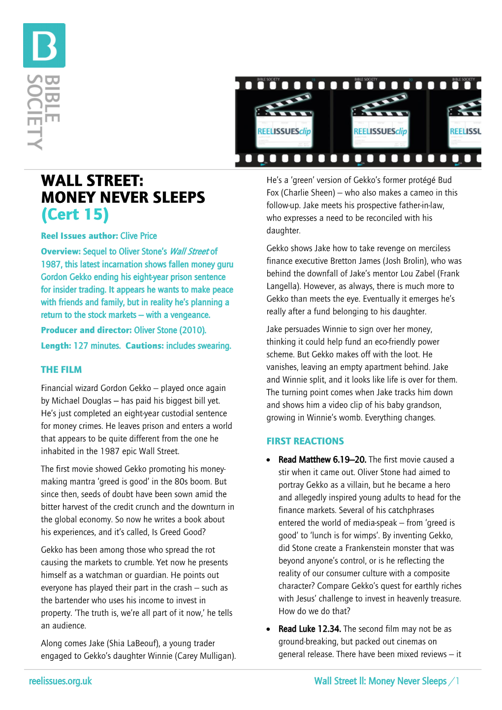 Wall Street: Money Never Sleeps