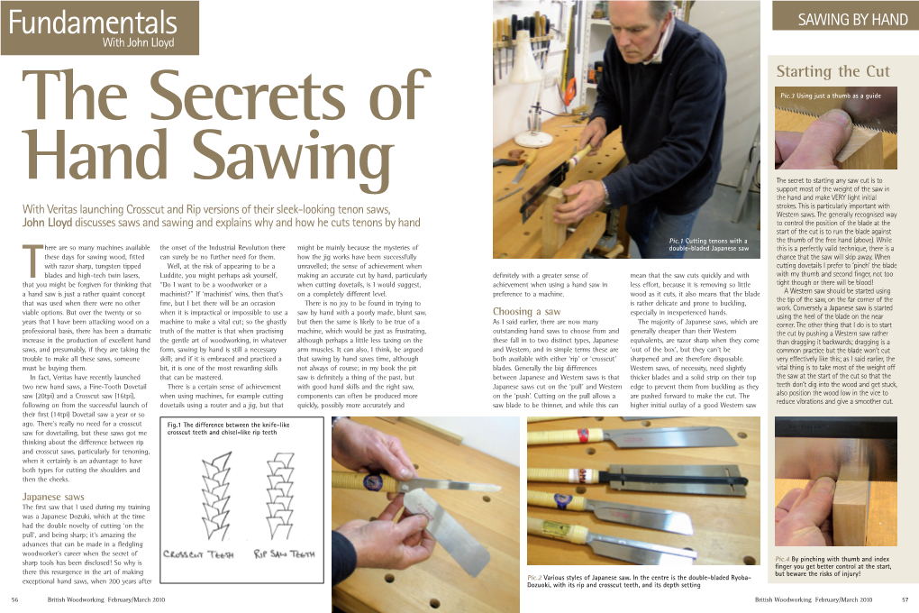 The Secrets of Hand Sawing