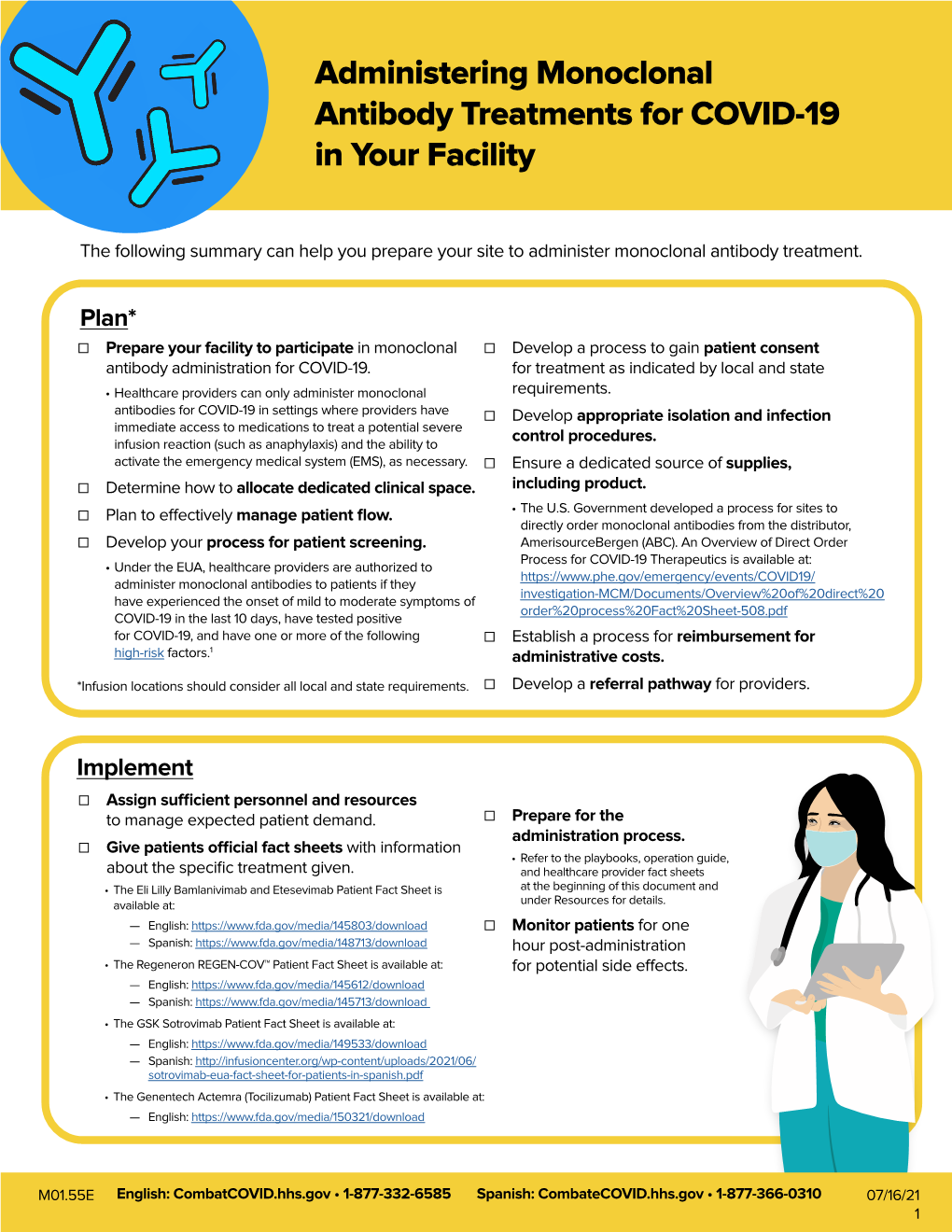 Administering Monoclonal Antibody Treatments for COVID-19 in Your Facility