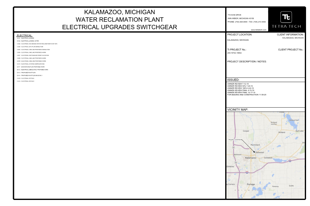 Kalamazoo, Michigan Water Reclamation Plant Electrical