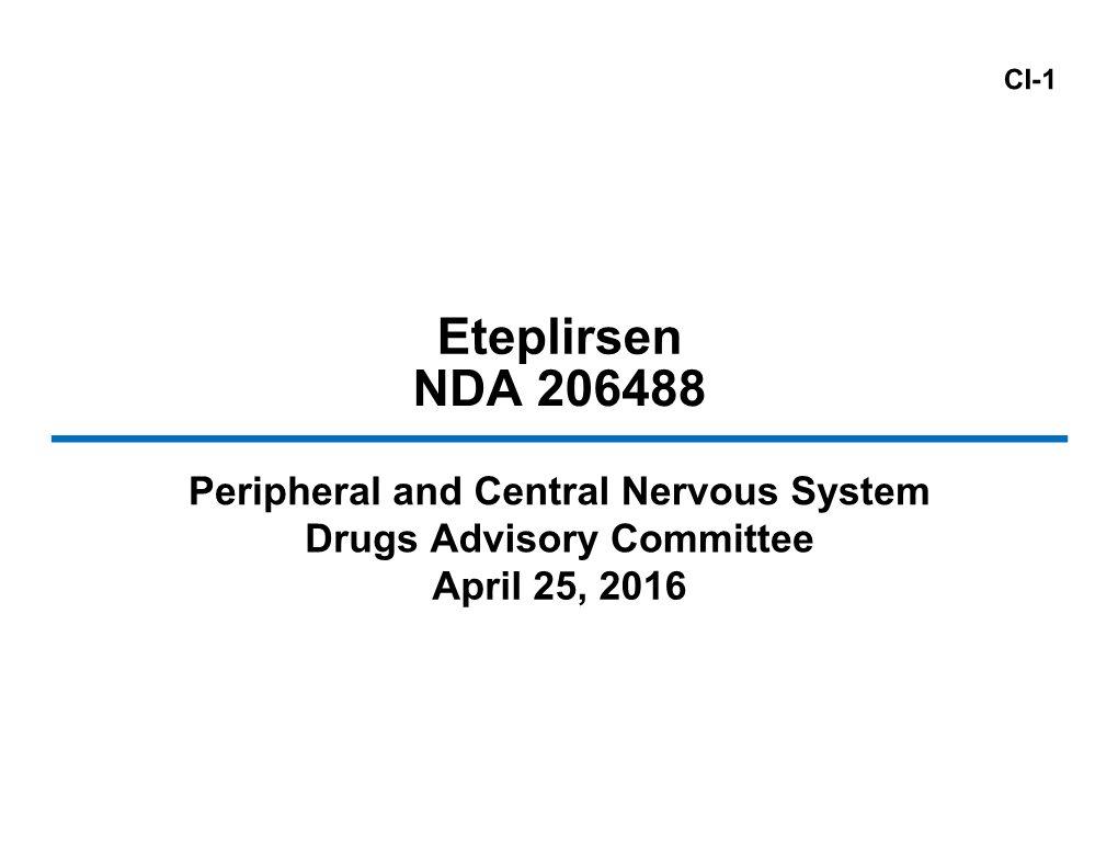 Eteplirsen NDA 206488