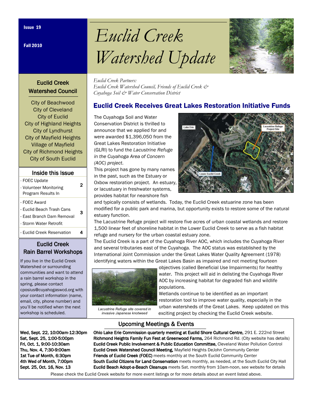 Euclid Creek Watershed Update