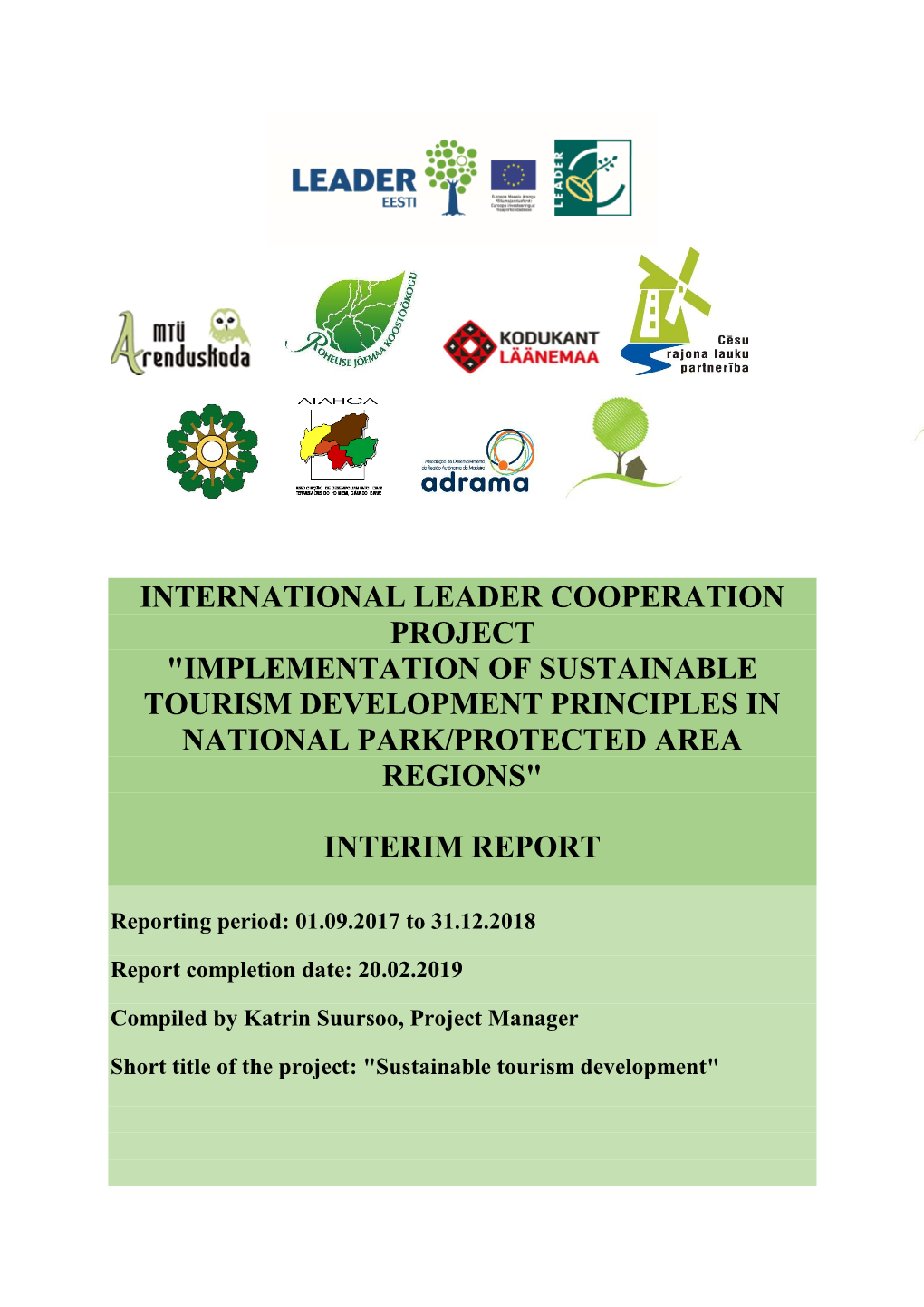 Implementation of Sustainable Tourism Development Principles in National Park/Protected Area Regions"