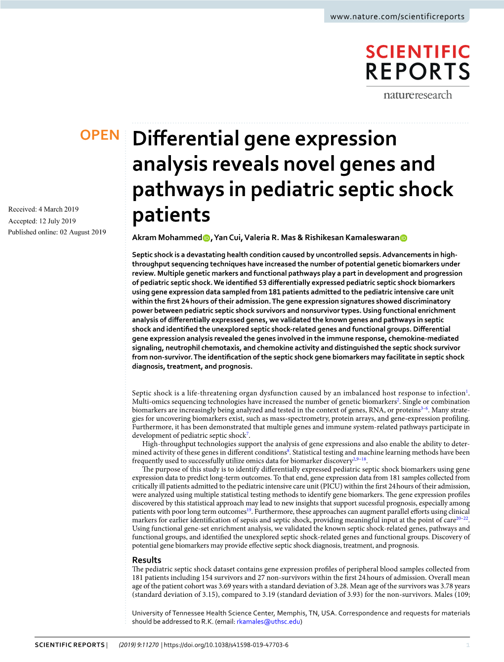 Differential Gene Expression Analysis Reveals Novel Genes and Pathways