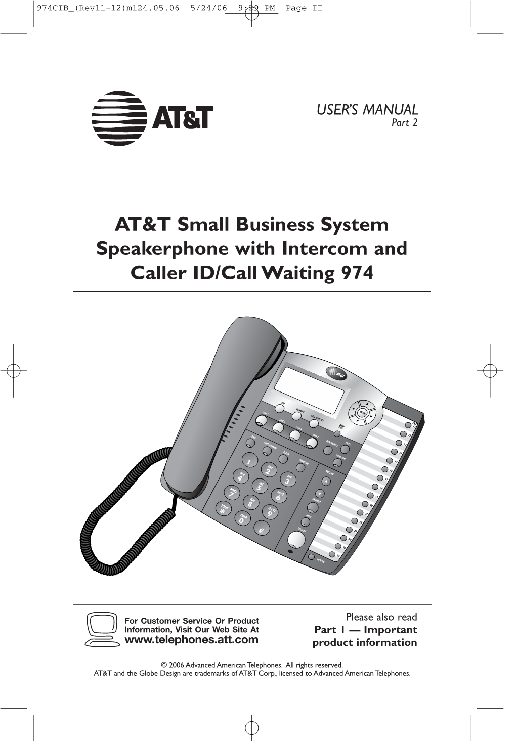 AT&T Small Business System Speakerphone with Intercom And