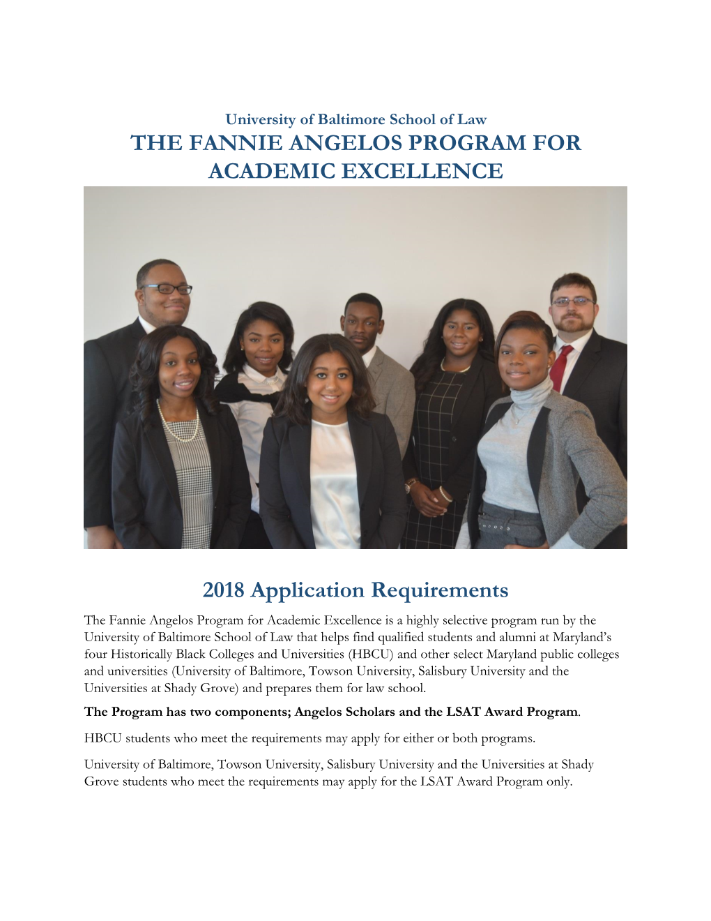 The Fannie Angelos Program for Academic Excellence