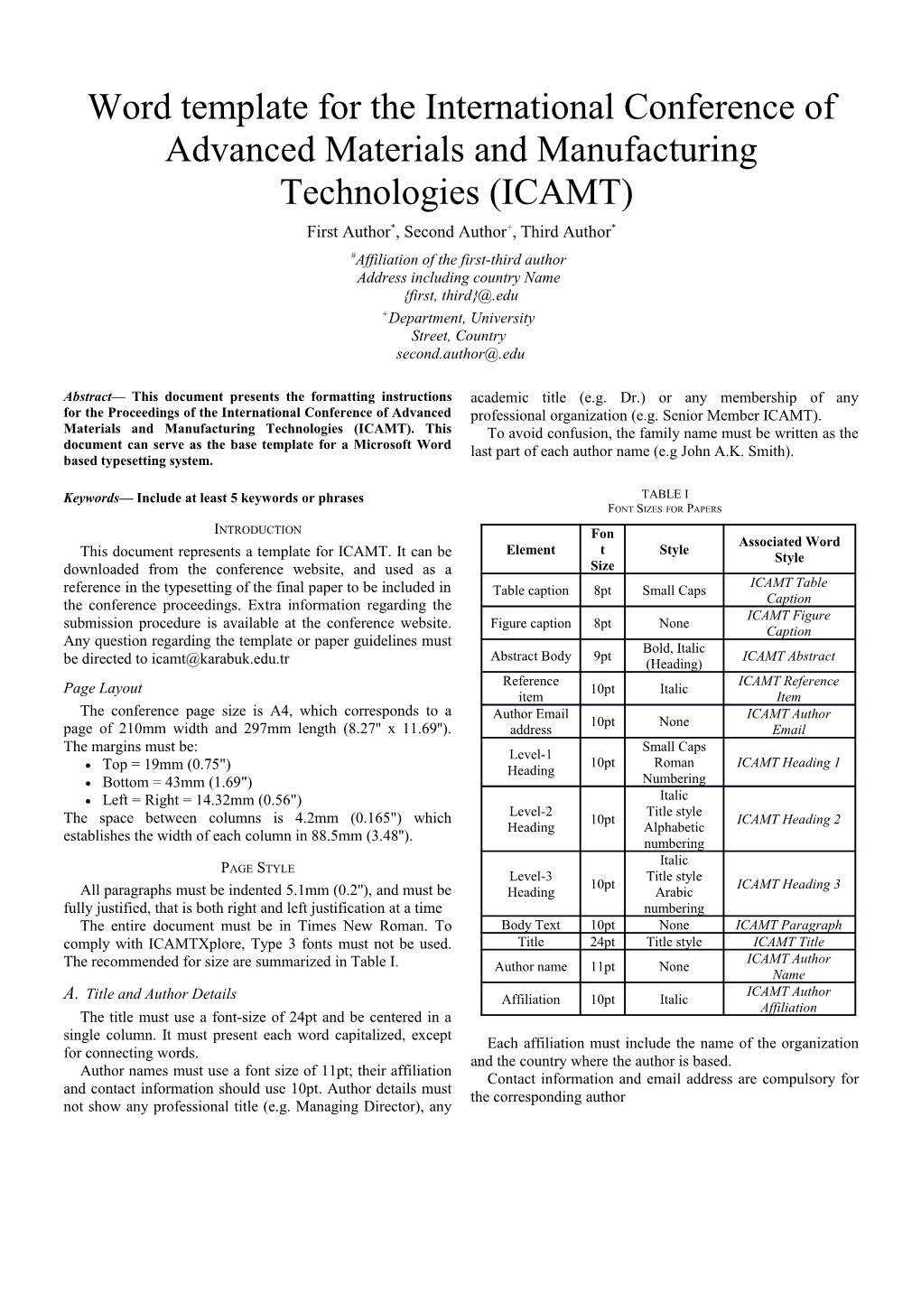 IEEE Paper Template in A4