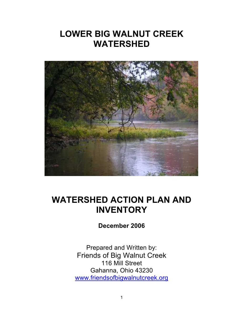 Lower Big Walnut Creek Watershed