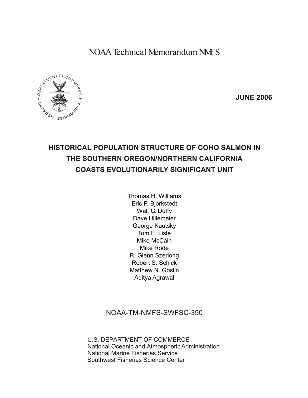 NOAA Technical Memorandum NMFS