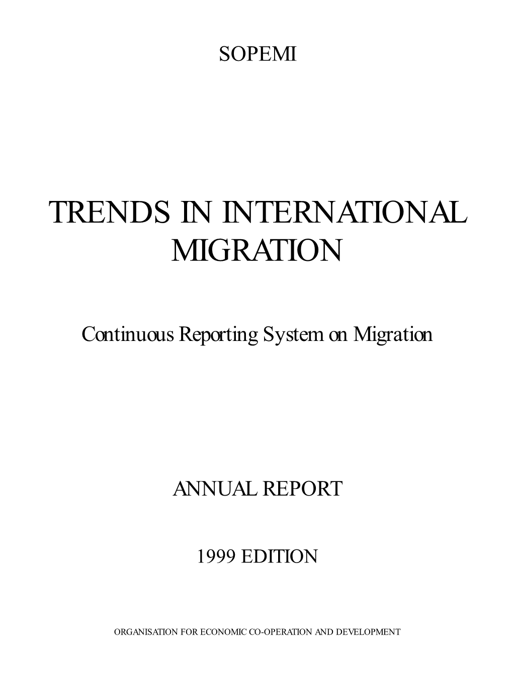 Trends in International Migration