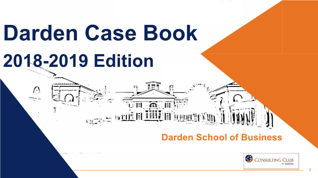 Darden Case Book 2018-2019 Edition