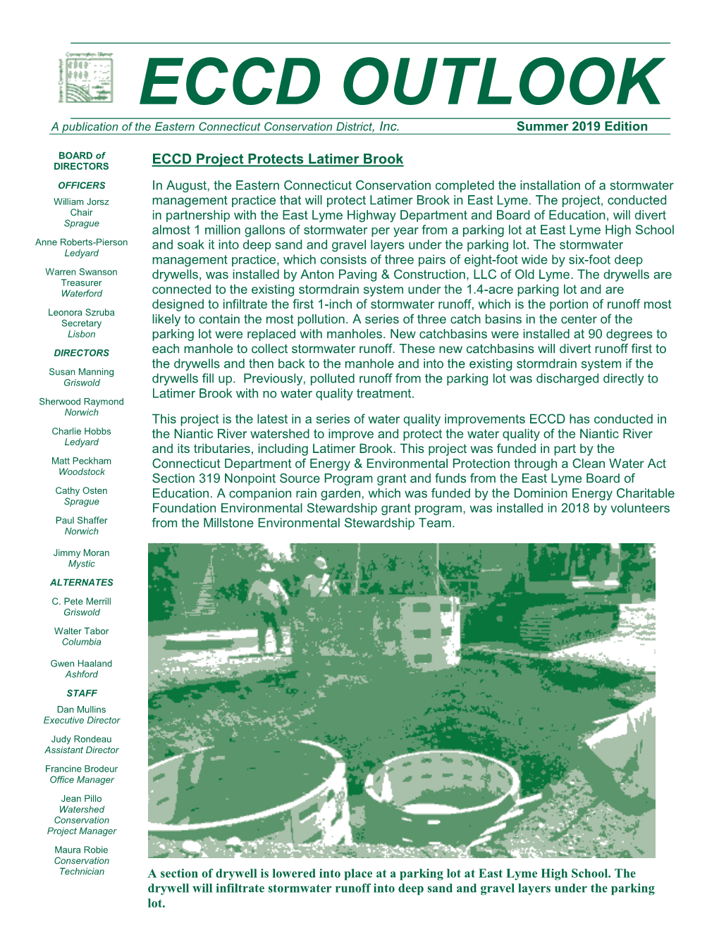 Si ECCD OUTLOOK a Publication of the Eastern Connecticut Conservation District, Inc