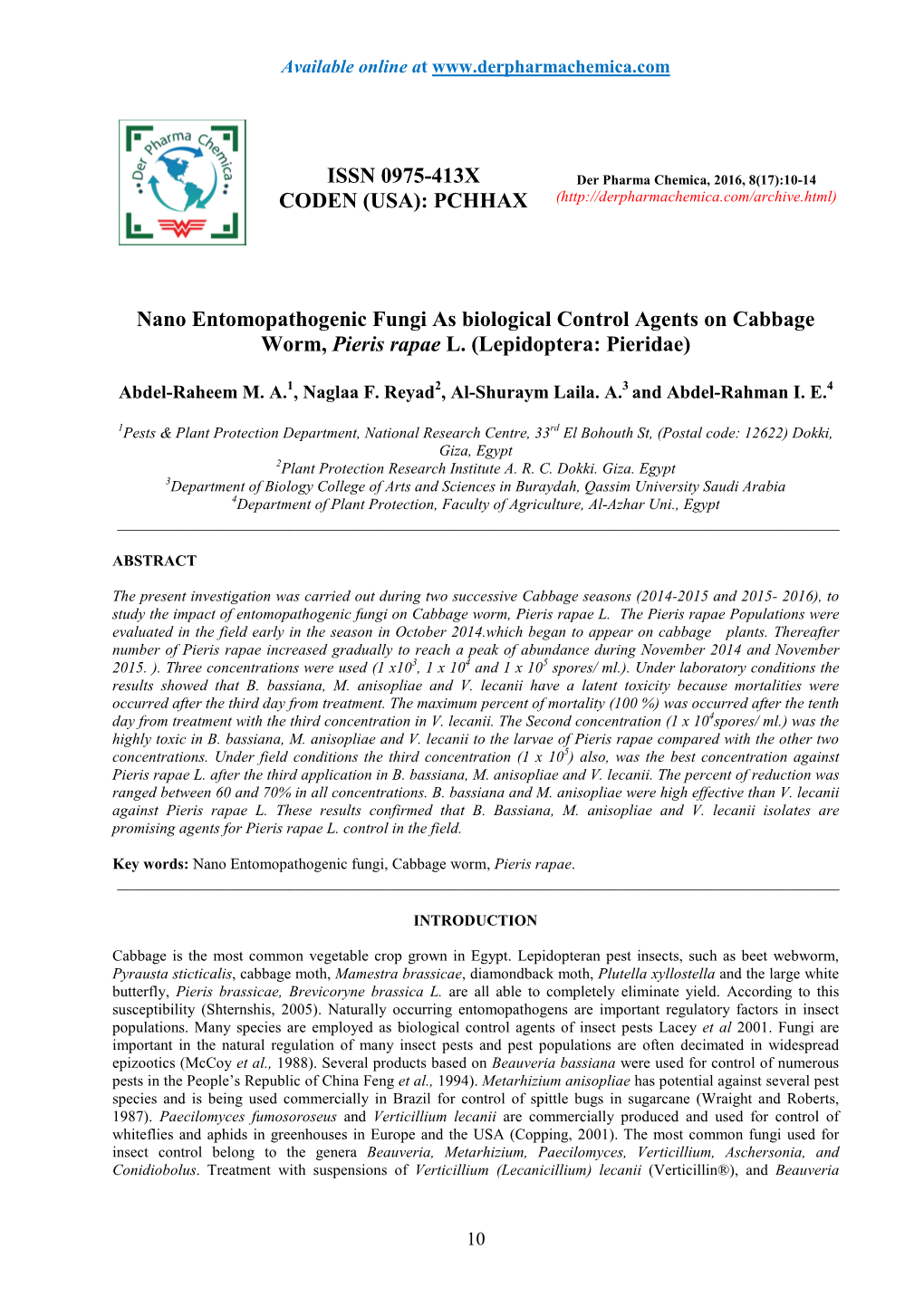 PCHHAX Nano Entomopathogenic Fungi As