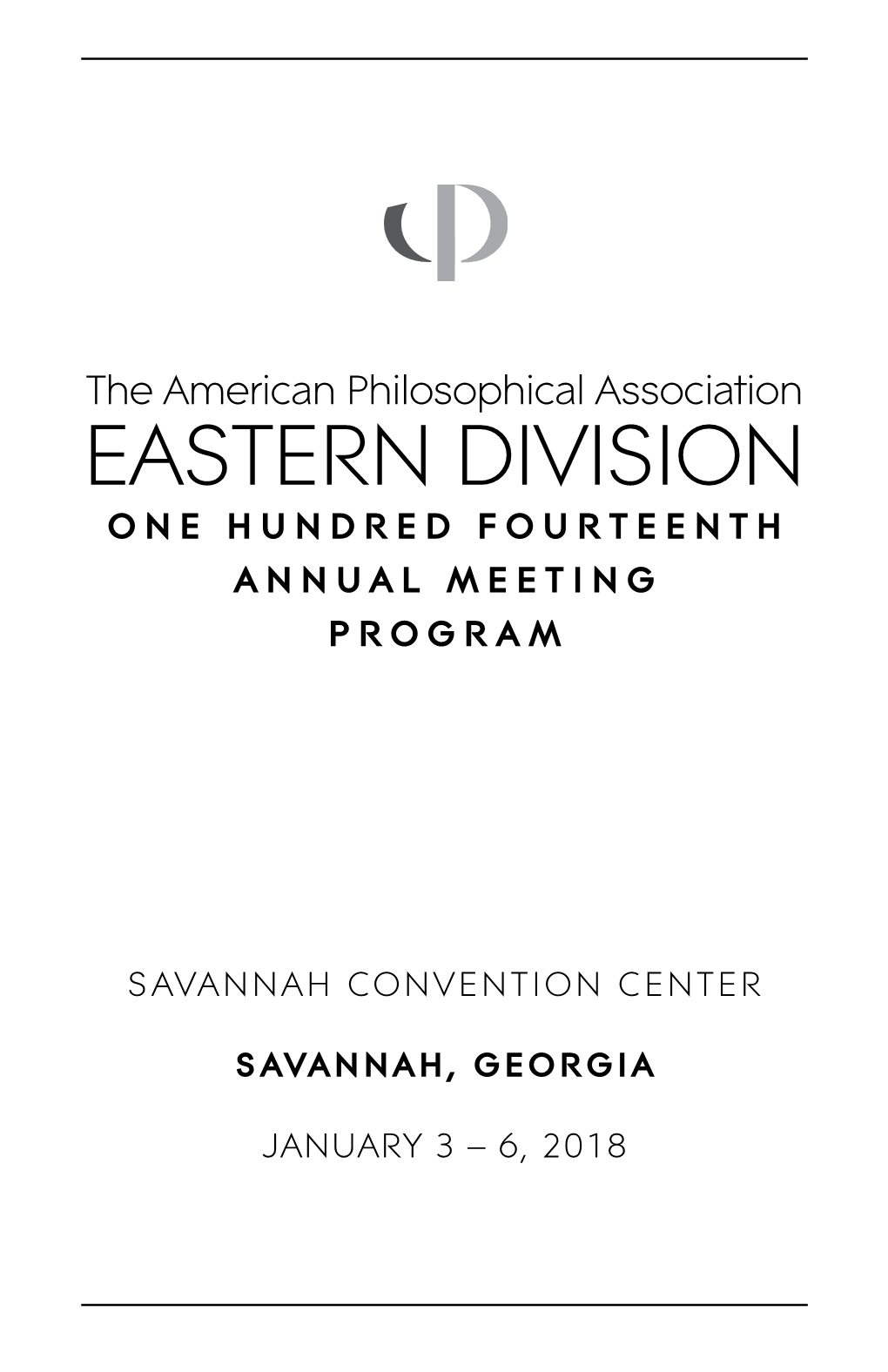 APA Eastern Division 2018 Meeting Program