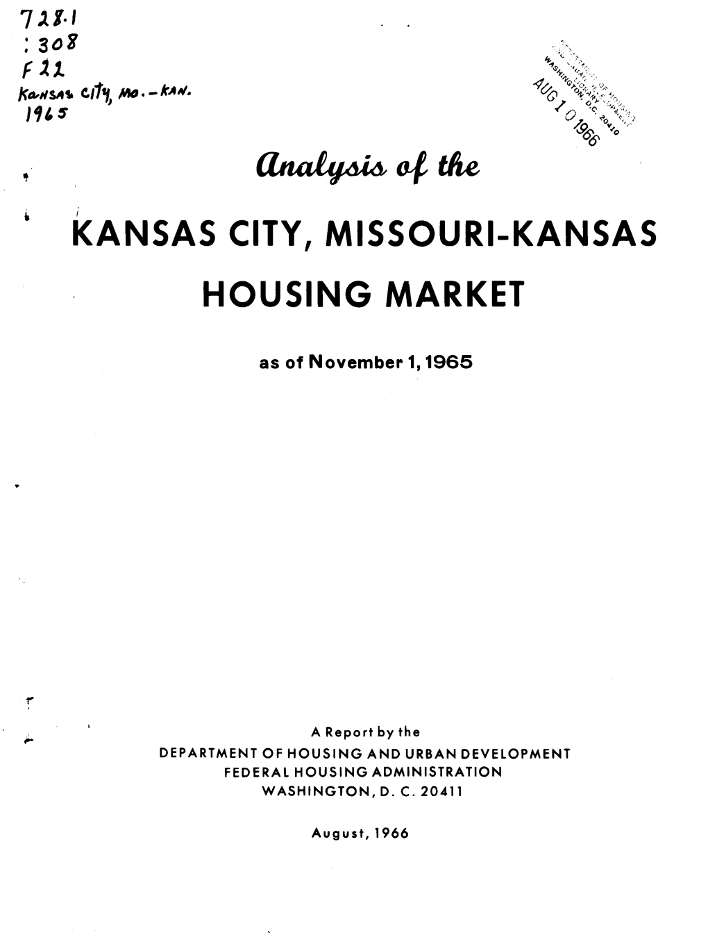 Analysis of the of the Kansas City Missouri Kansas Housing Market As