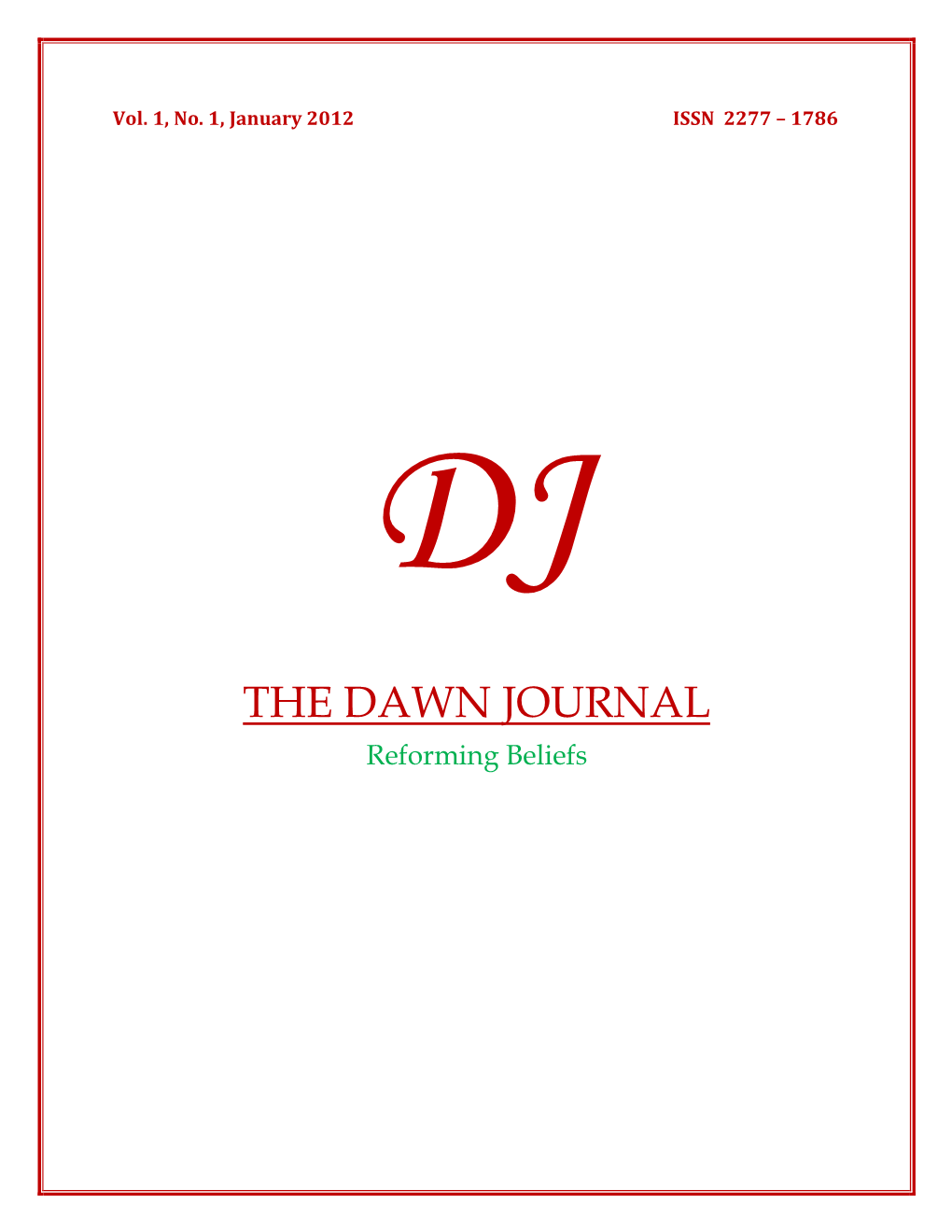 DJ the DAWN JOURNAL Vol